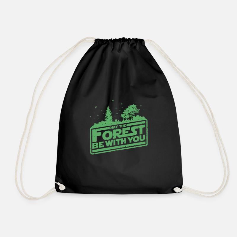 Abholzung - May the forest be with you - Turnbeutel - Schwarz
