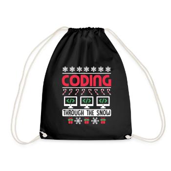 Programmierer Weihnachten Christmas Geschenk - Turnbeutel - Schwarz - Vorne