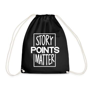 Scrum Story Points Scrum Programmer - Drawstring Bag - black - Front