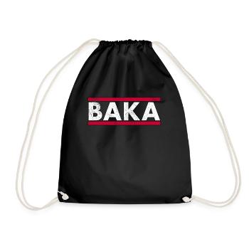 Baka anime - Drawstring Bag - black - Front