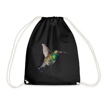 Colibri Polygone Art Géométrique Nature - Sac de sport léger - noir - Devant