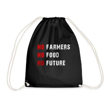 Aucun agriculteur Aucun aliment Aucun futur agriculteur Agriculteur - Sac de sport léger - noir - Devant