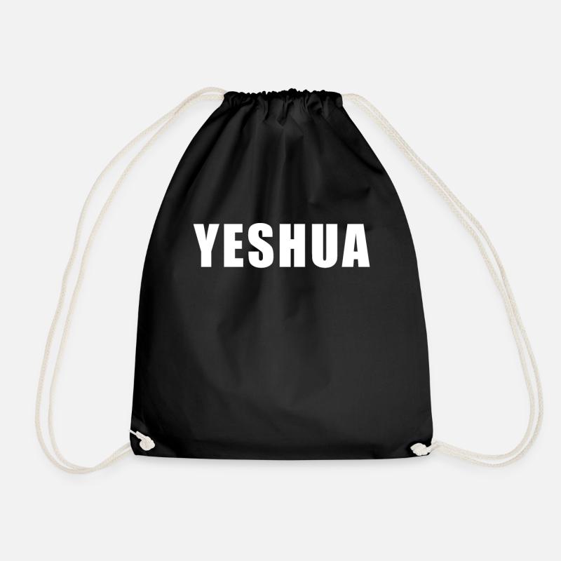 Yeshua - Nom hébreu de Jésus - Chrétien - Sac de sport léger - noir