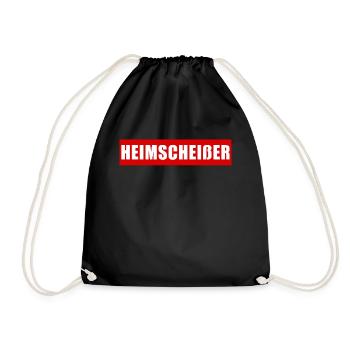 Ich Kack Zuhause - Heimscheißer - Turnbeutel - Schwarz - Vorne