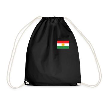 Kurdistan Kurdish Flag Kurds - Drawstring Bag - black - Front