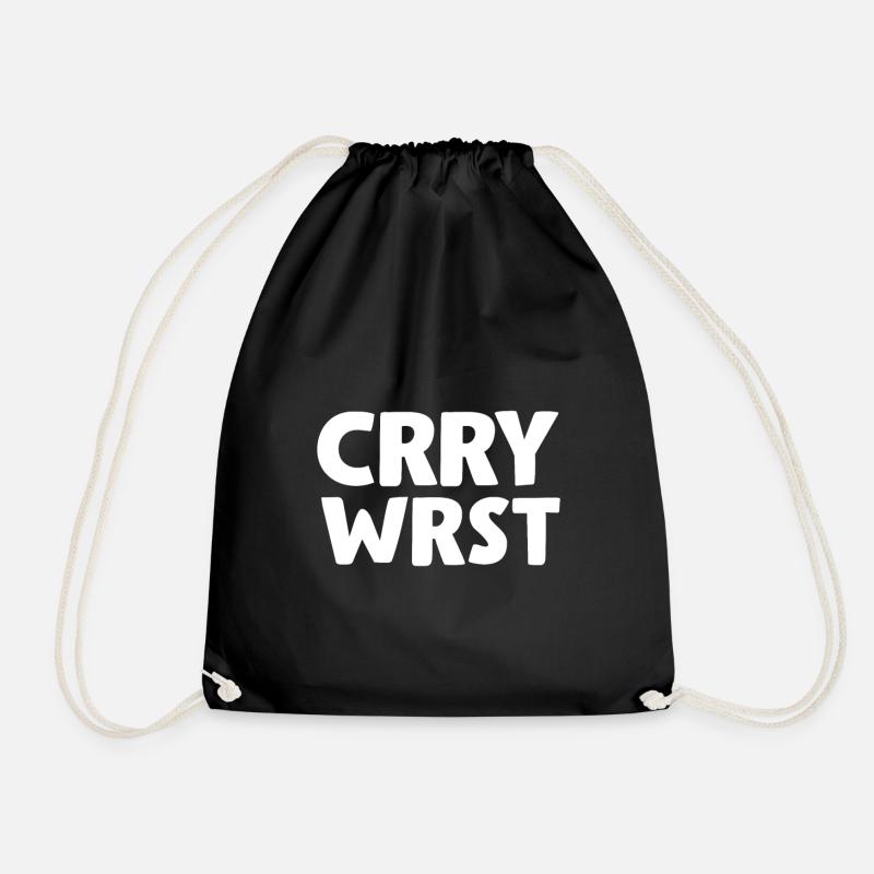 Love Currywurst Fast Food Imbiss - Turnbeutel - Schwarz