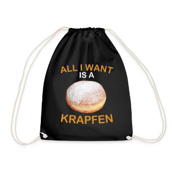 Krapfen Fan - Turnbeutel - Schwarz - Vorne