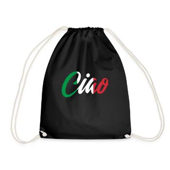 Italy - Drawstring Bag - black - Front