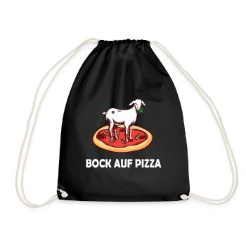 Lustiges Pizza Design Pizza lover Essen - Turnbeutel - Schwarz - Vorne