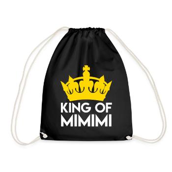 King of Mimimi statement irony saying - Drawstring Bag - black - Front