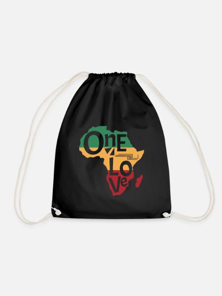 One love Reggae Musik Afrika Rasta Reggaemusik - Turnbeutel - Schwarz