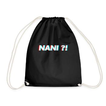 Nani Shirt Anime Meme - Turnbeutel - Schwarz - Vorne