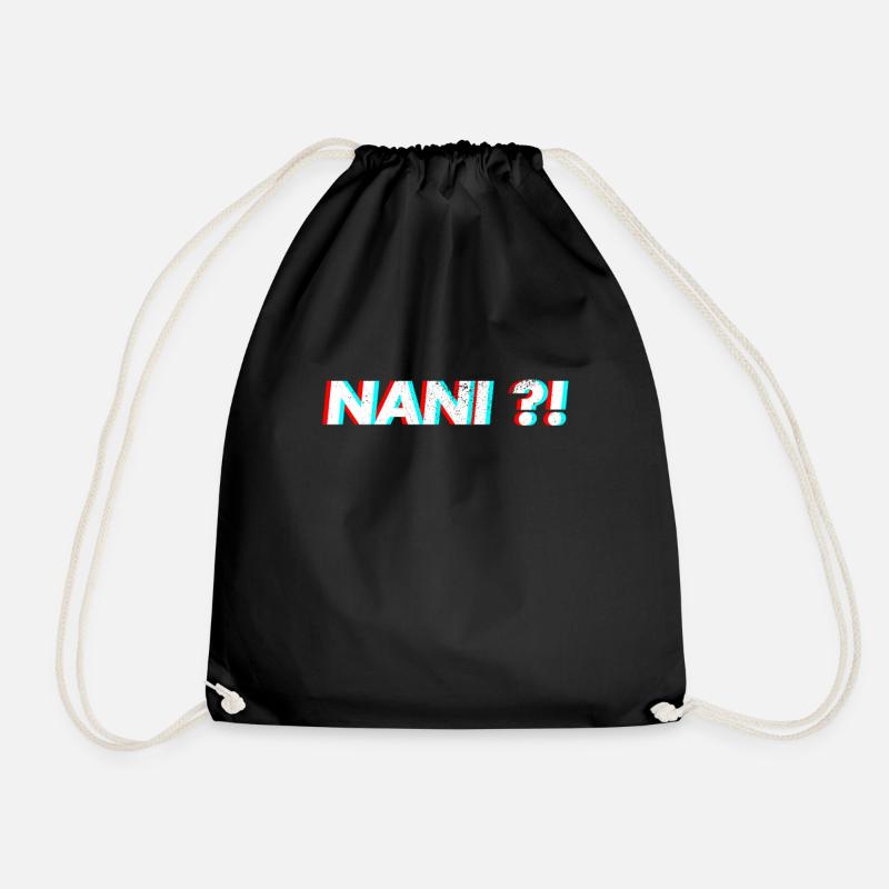Nani Shirt Anime Meme - Turnbeutel - Schwarz