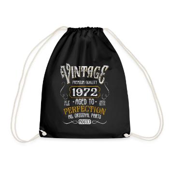Birthday born in 1972 - Drawstring Bag - black - Front