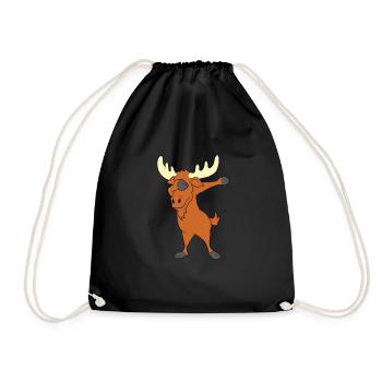 Elk - Elk fait le DAB / danse - Sac de sport léger - noir - Devant