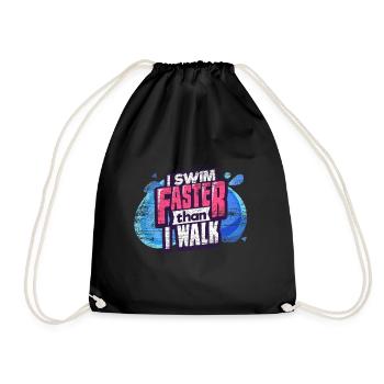 natation - Sac de sport léger - noir - Devant