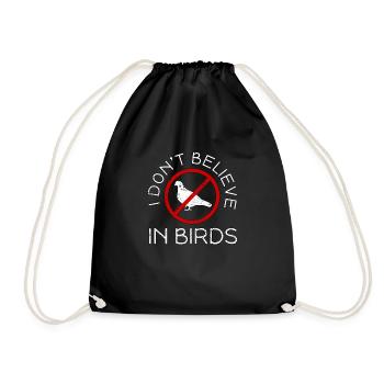 Les oiseaux ne sont pas réels - Sac de sport léger - noir - Devant