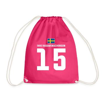 Schwedische Namen Fußball Sauf Mallorca Trikot - Turnbeutel - Fuchsia - Vorne