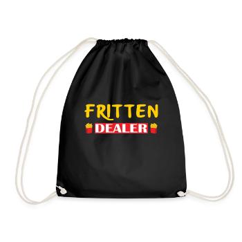 Fritten Dealer - Pommes Verkäufer - Turnbeutel - Schwarz - Vorne
