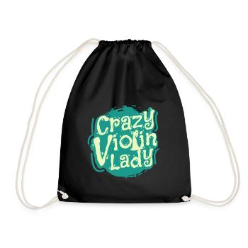 violin - Drawstring Bag - black - Front