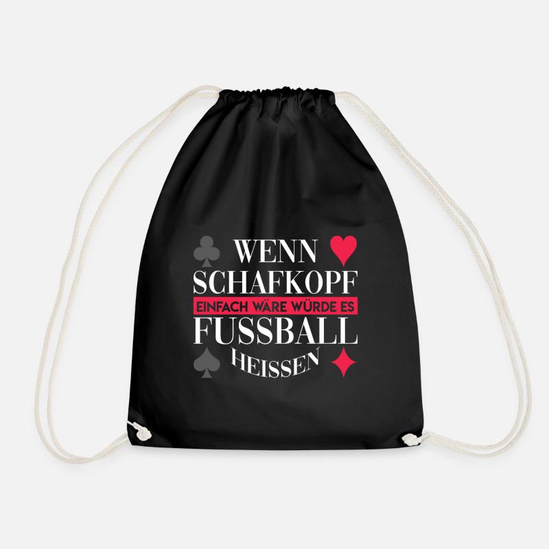 Schafkopf Kartenspiel Schnapsen Geschenk - Turnbeutel - Schwarz