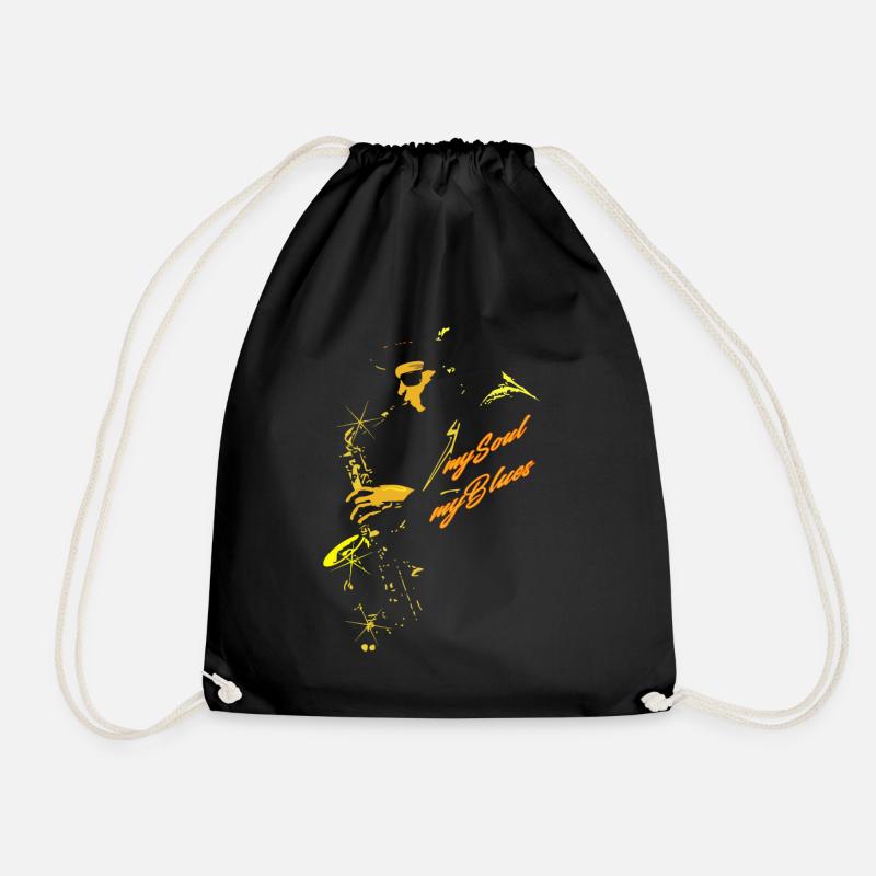 SoulMan my soul-my blues - Drawstring Bag - black