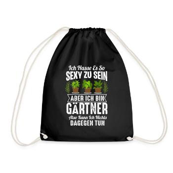 Sexy Gärtner Gartenarbeit Spruch Garten - Turnbeutel - Schwarz - Vorne