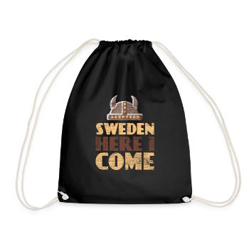Schweden - Turnbeutel - Schwarz - Vorne