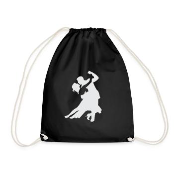 Salsa - silhouette d'un couple dansant - Sac de sport léger - noir - Devant