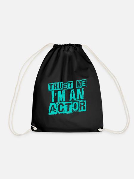actor - Drawstring Bag - black