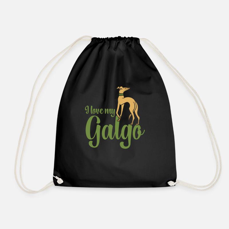 J'aime mon galgo - Sac de sport léger - noir