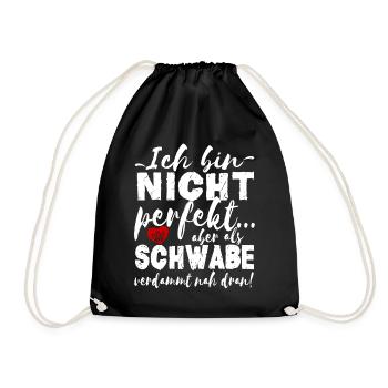 Schwäbisch Schwabe lustig - Turnbeutel - Schwarz - Vorne