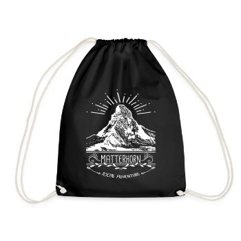 Alps Matterhorn Mountains - Drawstring Bag - black - Front