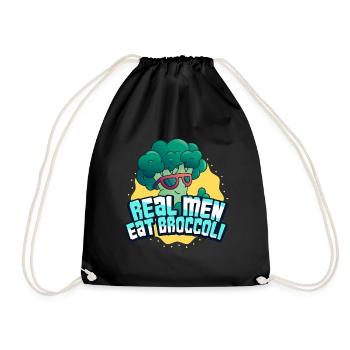 Brokkoli - Turnbeutel - Schwarz - Vorne
