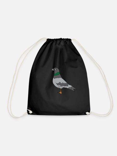Taube - Coole Taube mit Sonnenbrille - Turnbeutel - Schwarz