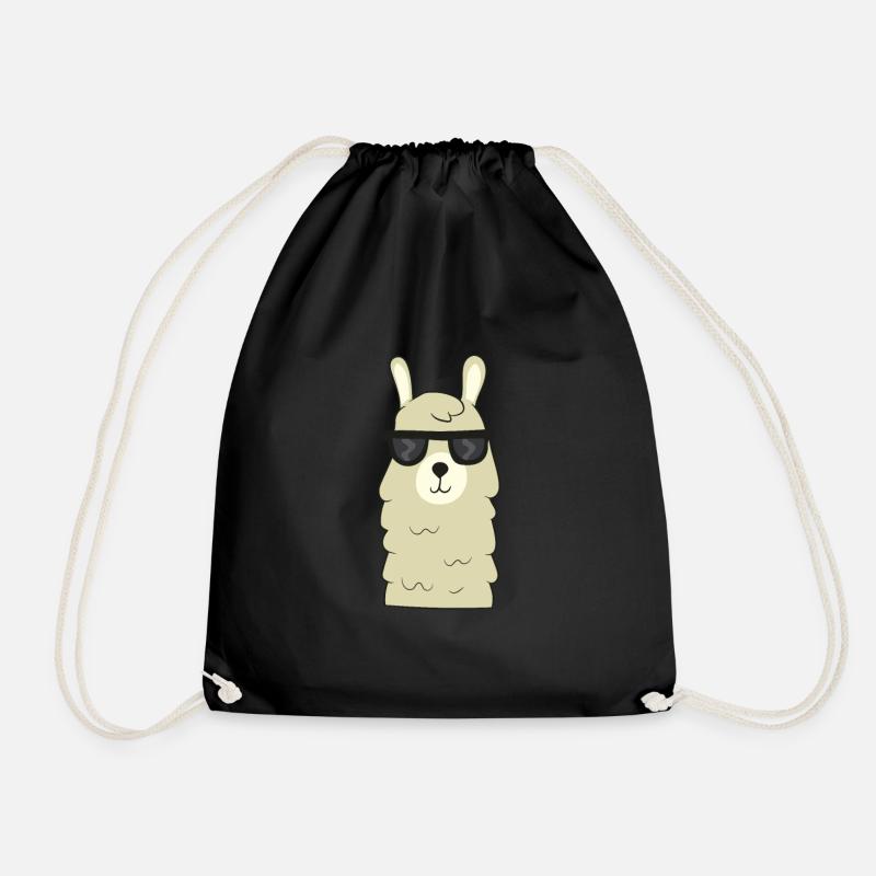 Lama - Lama cool avec des lunettes de soleil - Sac de sport léger - noir