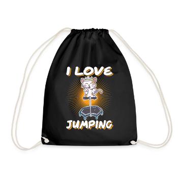 I love Jumping cat trampoline jumpstyle hopping - Sac de sport léger - noir - Devant