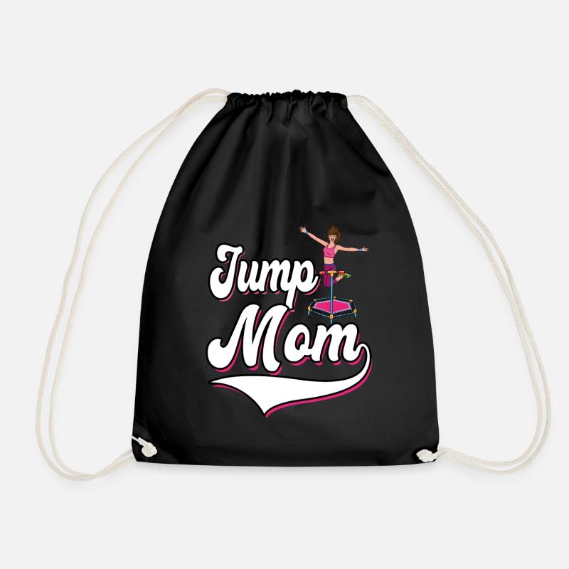 Jumping Mama Mutter Trampolin Sport - Turnbeutel - Schwarz