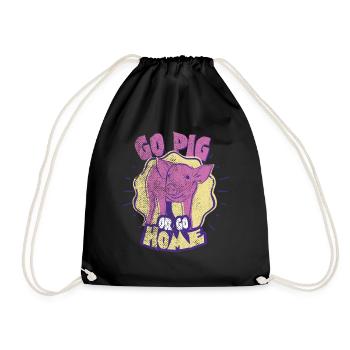 porc - Sac de sport léger - noir - Devant
