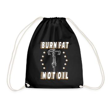 Road Bike Cycling Cycling Burn Fat Not Oil - Drawstring Bag - black - Front