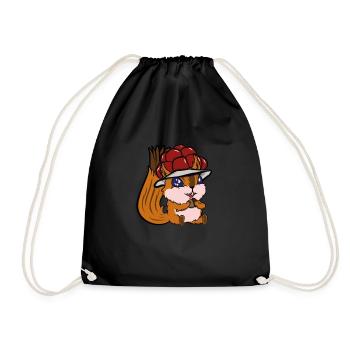Bollenhut Black Forest Squirrel Squirrel - Drawstring Bag - black - Front
