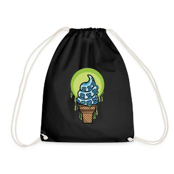 Tentacle Ice Cream Octopus Octopus - Drawstring Bag - black - Front