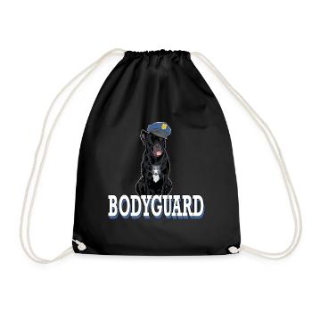 Cane Corso Bodyguard Security dog protection - Drawstring Bag - black - Front