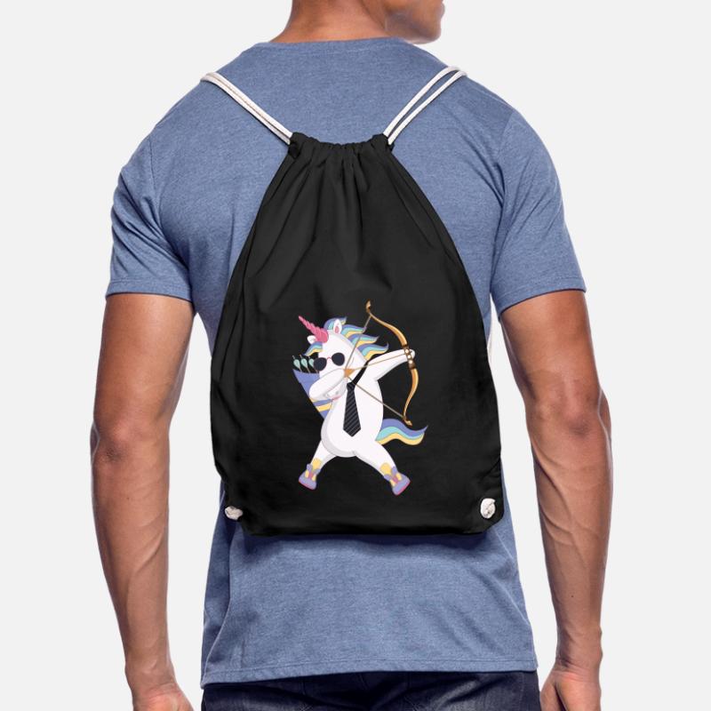 Dabbing Unicorn mit Pfeil und Bogen Geschenk Turnbeutel