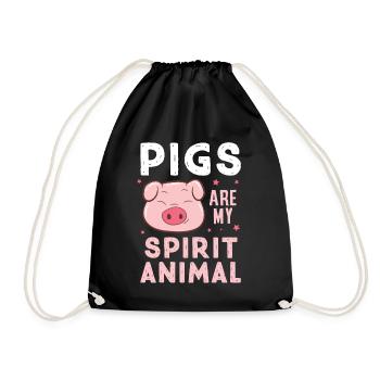Ferme porcs Sont Mes animaux préférés - Sac de sport léger - noir - Devant