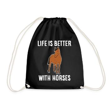 Faire des chevaux La vie Meilleur amour des chevaux - Sac de sport léger - noir - Devant