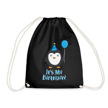 Pingouin Anniversaire Pingouin Anniversaire Enfant Pingouin - Sac de sport léger - noir - Devant