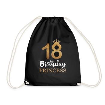 18e cadeau d'anniversaire 18 ans fille fille - Sac de sport léger - noir - Devant