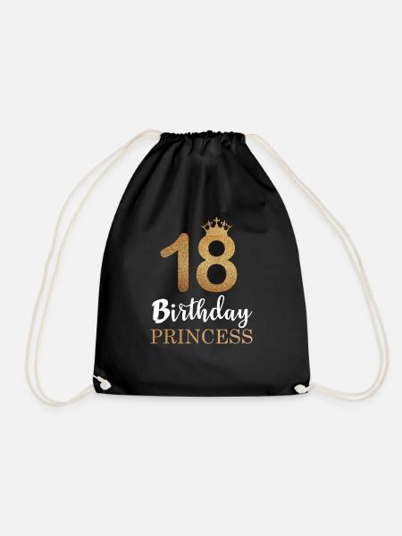 18e cadeau d'anniversaire 18 ans fille fille - Sac de sport léger - noir