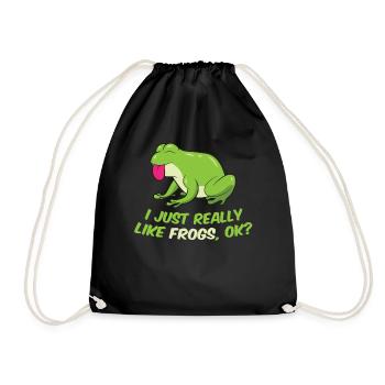 J’aime les grenouilles Tout simplement C’est une grenouille vraiment drôle - Sac de sport léger - noir - Devant